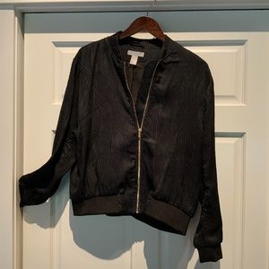 Black zipped lightweight evening jacket